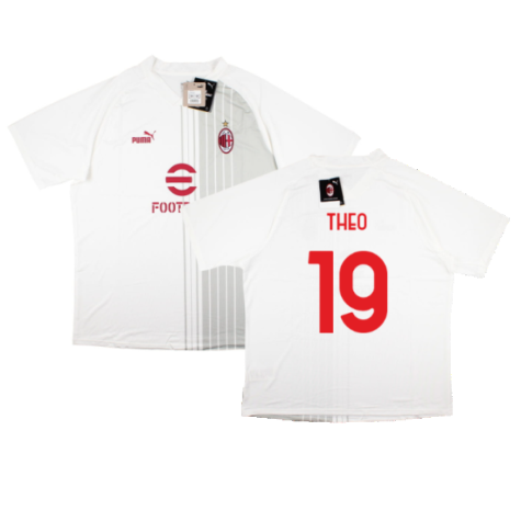 2022-2023 AC Milan Pre-Match Shirt (White-Red) (THEO 19)