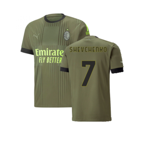 2022-2023 AC Milan Third Shirt - Kids (SHEVCHENKO 7)