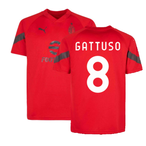 2022-2023 AC Milan Training Jersey (Red) (GATTUSO 8)