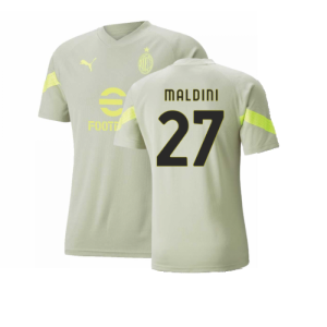 2022-2023 AC Milan Training Jersey (Spring Moss) (MALDINI 27)