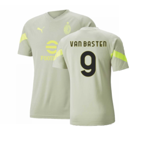 2022-2023 AC Milan Training Jersey (Spring Moss) (VAN BASTEN 9)