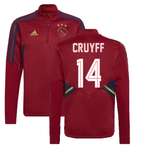 2022-2023 Ajax Training Top (Red) - Kids (CRUYFF 14)