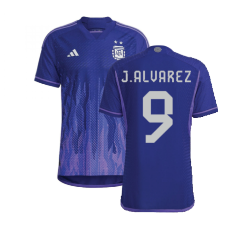 2022-2023 Argentina Authentic Away Shirt (J.ALVAREZ 9)