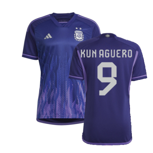 2022-2023 Argentina Away Shirt (KUN AGUERO 9)