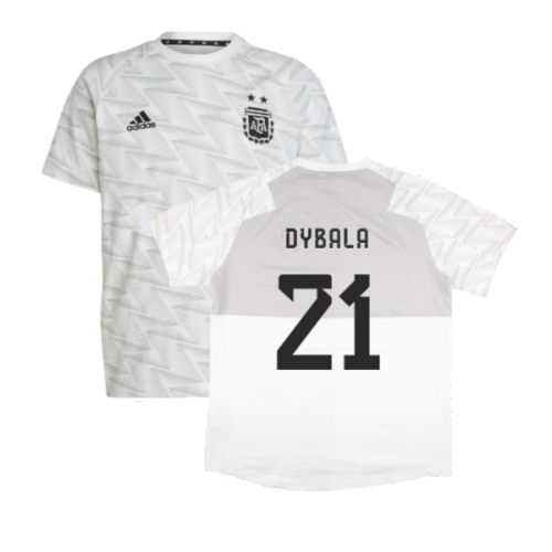 2022-2023 Argentina Game Day Travel Tee (White) (DYBALA 21)