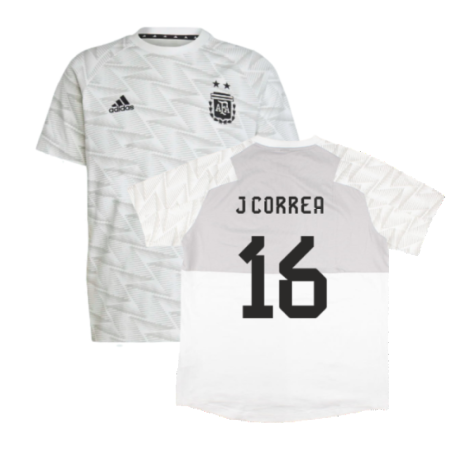 2022-2023 Argentina Game Day Travel Tee (White) (J CORREA 16)