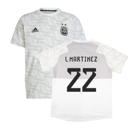 2022-2023 Argentina Game Day Travel Tee (White) (L MARTINEZ 22)