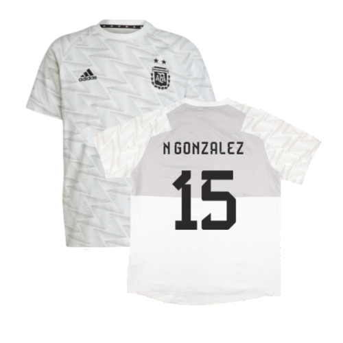 2022-2023 Argentina Game Day Travel Tee (White) (N GONZALEZ 15)