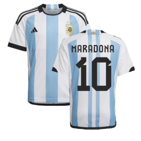 2022-2023 Argentina Home Shirt (Kids) (MARADONA 10)