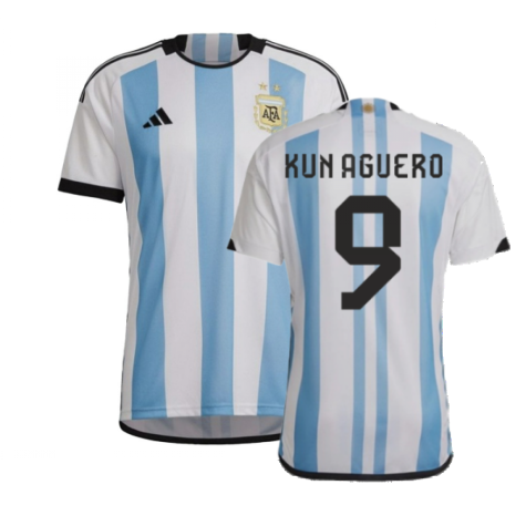 2022-2023 Argentina Home Shirt (KUN AGUERO 9)