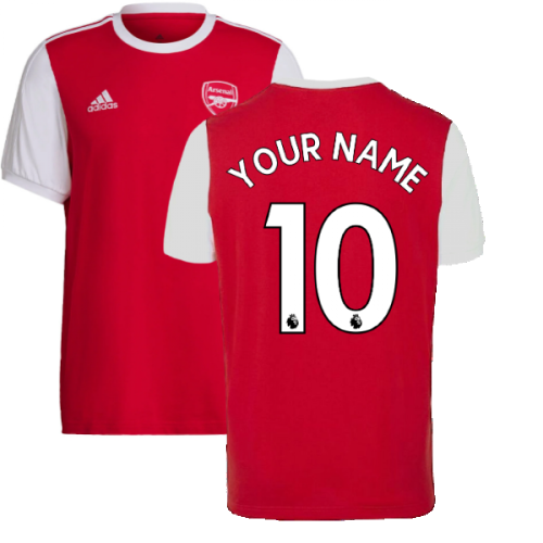 2022-2023 Arsenal DNA 3S Tee (Red) (Your Name)