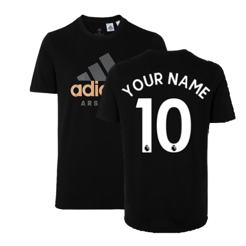 2022-2023 Arsenal DNA Graphic Tee (Black) (Your Name)