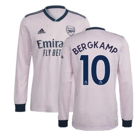 2022-2023 Arsenal Long Sleeve Third Shirt (BERGKAMP 10)