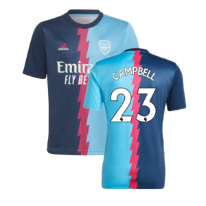 2022-2023 Arsenal Pre-Match Jersey (Blue) (CAMPBELL 23)