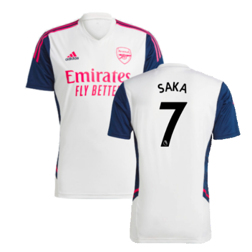 2022-2023 Arsenal Training Jersey (White) (SAKA 7)