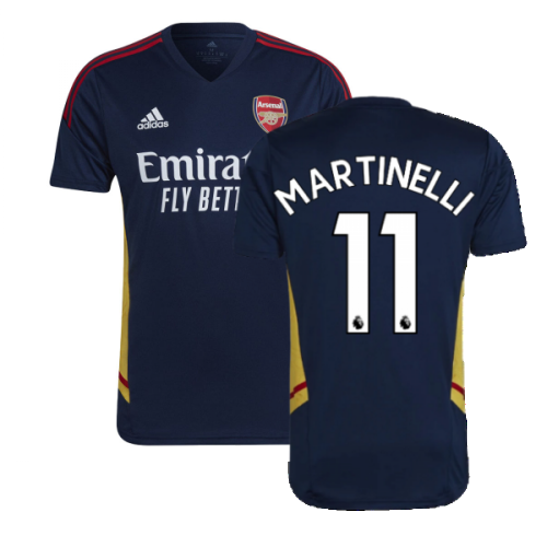 2022-2023 Arsenal Training Shirt (Navy) (MARTINELLI 11)