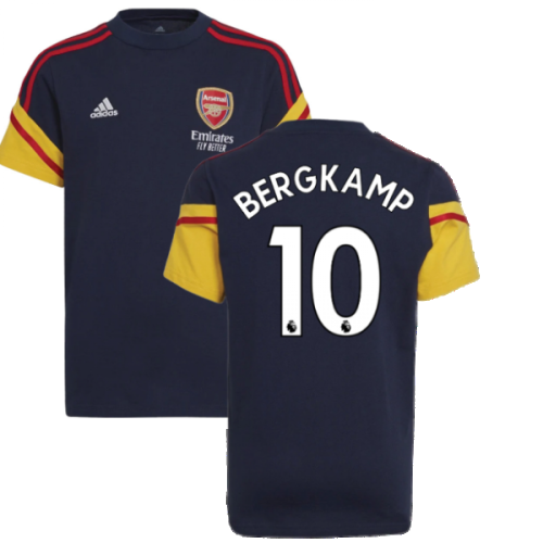 2022-2023 Arsenal Training Tee (Navy) (BERGKAMP 10)