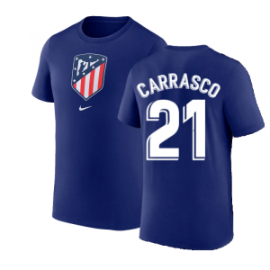 2022-2023 Atletico Madrid Crest Tee (Deep Royal)