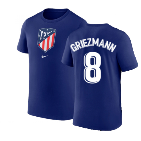 2022-2023 Atletico Madrid Crest Tee (Deep Royal) (GRIEZMANN 8)