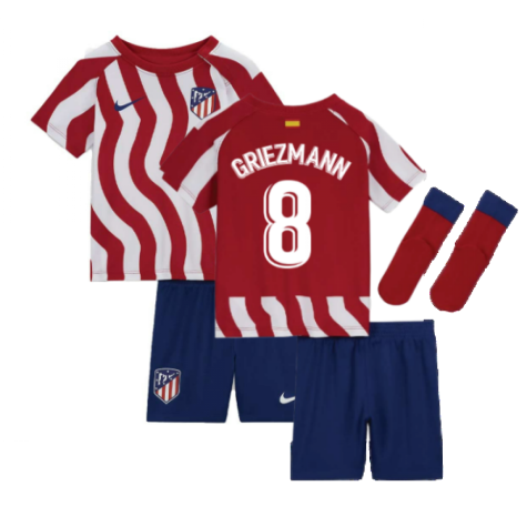 2022-2023 Atletico Madrid Home Infants Kit (GRIEZMANN 8)