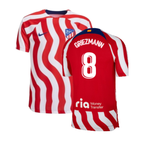 2022-2023 Atletico Madrid Home Player Issue Jersey (GRIEZMANN 8)