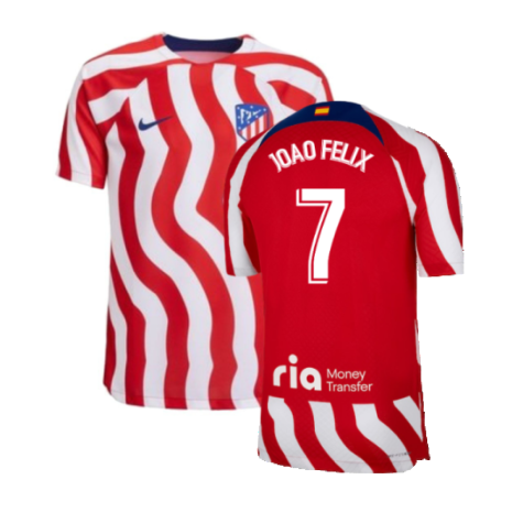 2022-2023 Atletico Madrid Home Player Issue Jersey (JOAO FELIX 7)