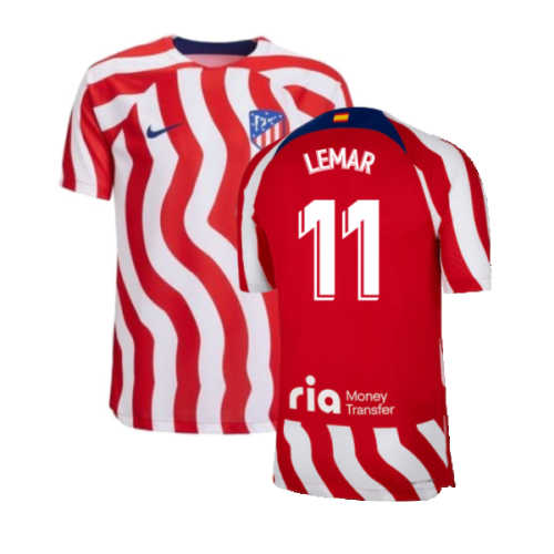 2022-2023 Atletico Madrid Home Player Issue Jersey (LEMAR 11)