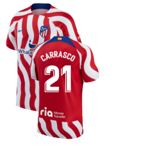 2022-2023 Atletico Madrid Home Shirt (CARRASCO 21) 2022-2023 Atletico Madrid Home Shirt (CARRASCO 21)