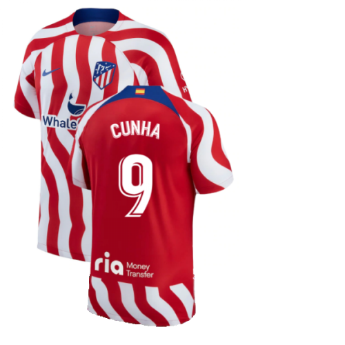 2022-2023 Atletico Madrid Home Shirt (CUNHA 9)