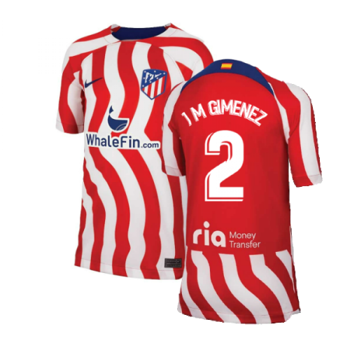 2022-2023 Atletico Madrid Home Shirt (Kids) (J M GIMENEZ 2)