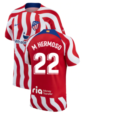 2022-2023 Atletico Madrid Home Shirt (M HERMOSO 22)