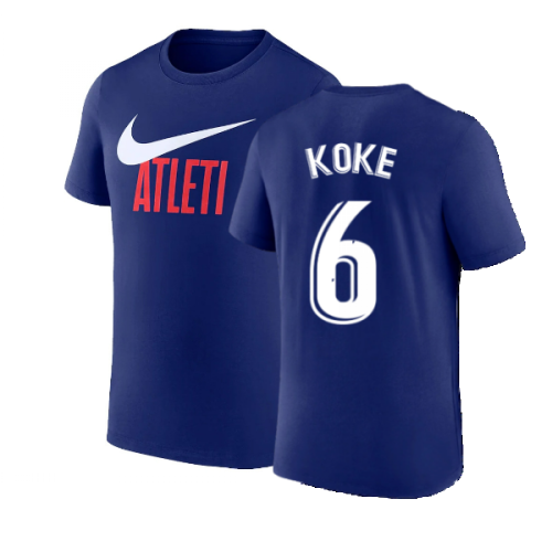 2022-2023 Atletico Madrid Swoosh Tee (Deep Royal) (KOKE 6)