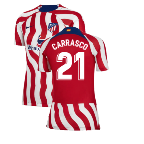 2022-2023 Atletico Madrid Womens Home Shirt (CARRASCO 21)