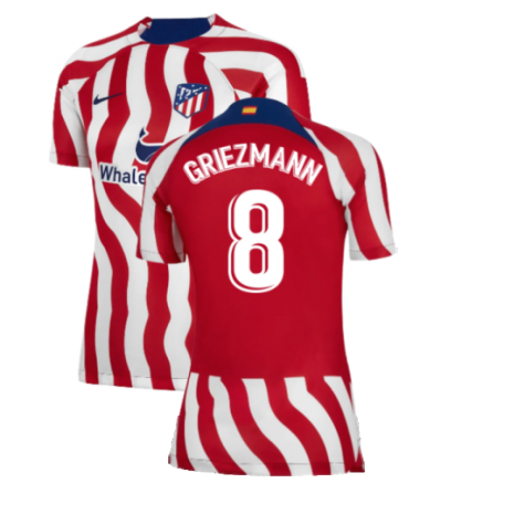 2022-2023 Atletico Madrid Womens Home Shirt (GRIEZMANN 8)