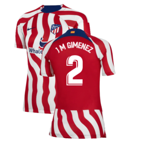 2022-2023 Atletico Madrid Womens Home Shirt (J M GIMENEZ 2)