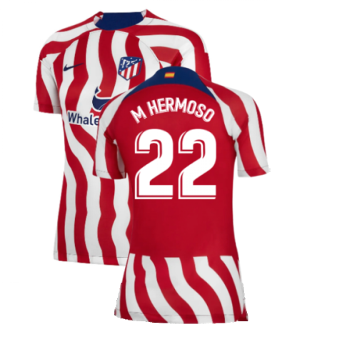 2022-2023 Atletico Madrid Womens Home Shirt (M HERMOSO 22)