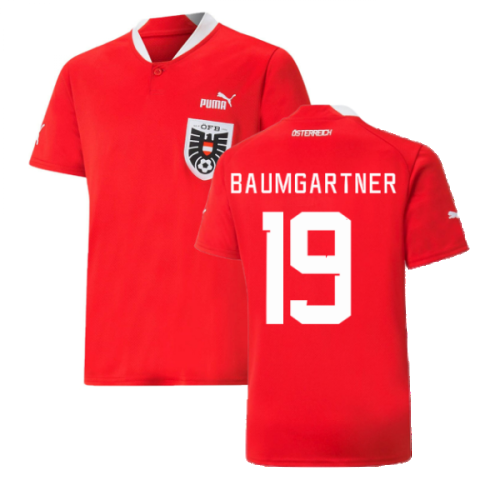 2022-2023 Austria Home Shirt (Kids) (BAUMGARTNER 19)