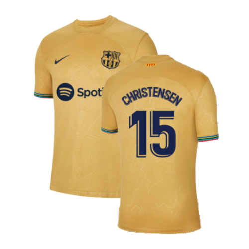 2022-2023 Barcelona Away Shirt (Sponsored) (CHRISTENSEN 15)