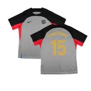 2022-2023 Barcelona CL Training Shirt (Grey) (CHRISTENSEN 15)