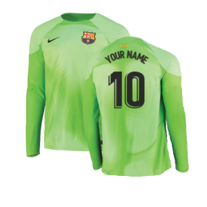 2022-2023 Barcelona Goalkeeper Shirt (Green) - Kids