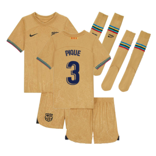 2022-2023 Barcelona Little Boys Away Kit (PIQUE 3)