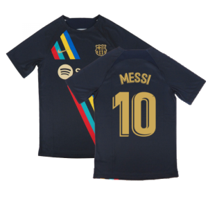 2022-2023 Barcelona Pre-Match Training Shirt (Obsidian) (MESSI 10)