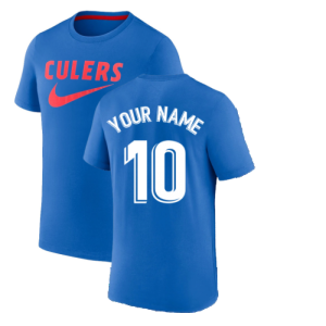 2022-2023 Barcelona Swoosh Club Tee (Blue)