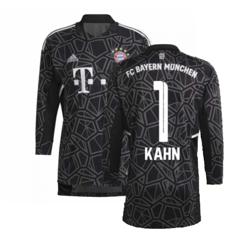 2022-2023 Bayern Munich Home Goalkeeper Shirt (Black) (KAHN 1)