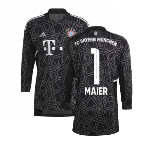 2022-2023 Bayern Munich Home Goalkeeper Shirt (Black) (MAIER 1)