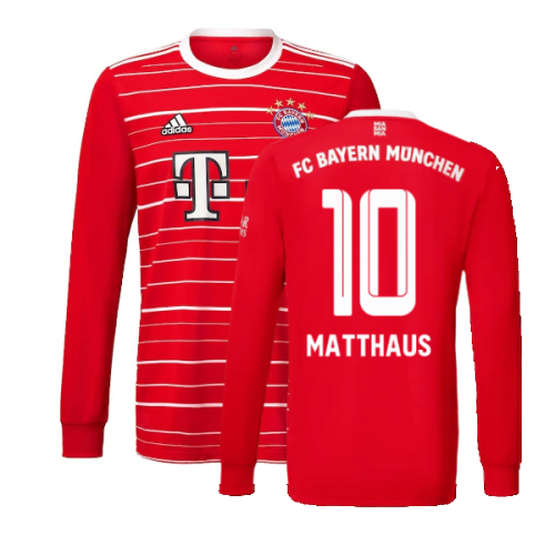 2022-2023 Bayern Munich Long Sleeve Home Shirt (Kids) (MATTHAUS 10)