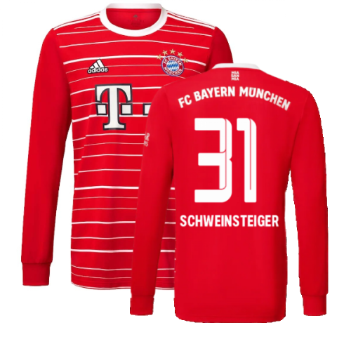 2022-2023 Bayern Munich Long Sleeve Home Shirt (SCHWEINSTEIGER 31)