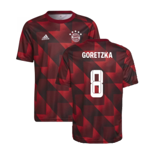 2022-2023 Bayern Munich Pre-Match Shirt (Red) - Kids (GORETZKA 8)