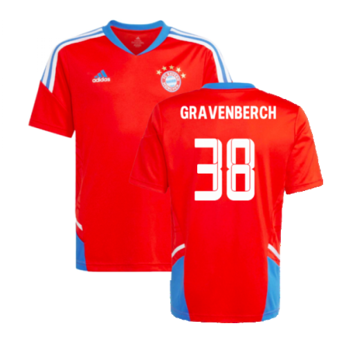 2022-2023 Bayern Munich Training Jersey (Red) - Kids (GRAVENBERCH 38)