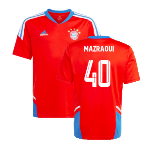 2022-2023 Bayern Munich Training Jersey (Red) - Kids (MAZRAOUI 40)